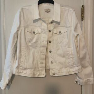 LOFT Women's White Jean Jacket